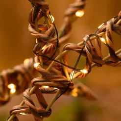 Père Noël, Animaux Et Personnage|Déco Et Objet Lumineux|EMINZA Renne lumineux 360 Micro LED (H104 cm) Dan résine tressée Brun et Blanc chaud Marron