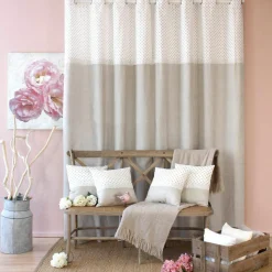 Rideau|ENJOY HOME Rideau (140 x H240 cm) Romantique dentelle Beige