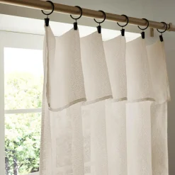 Rideau|EMINZA Rideau ajustable bouclette (140 x 300 cm) Eliott Beige