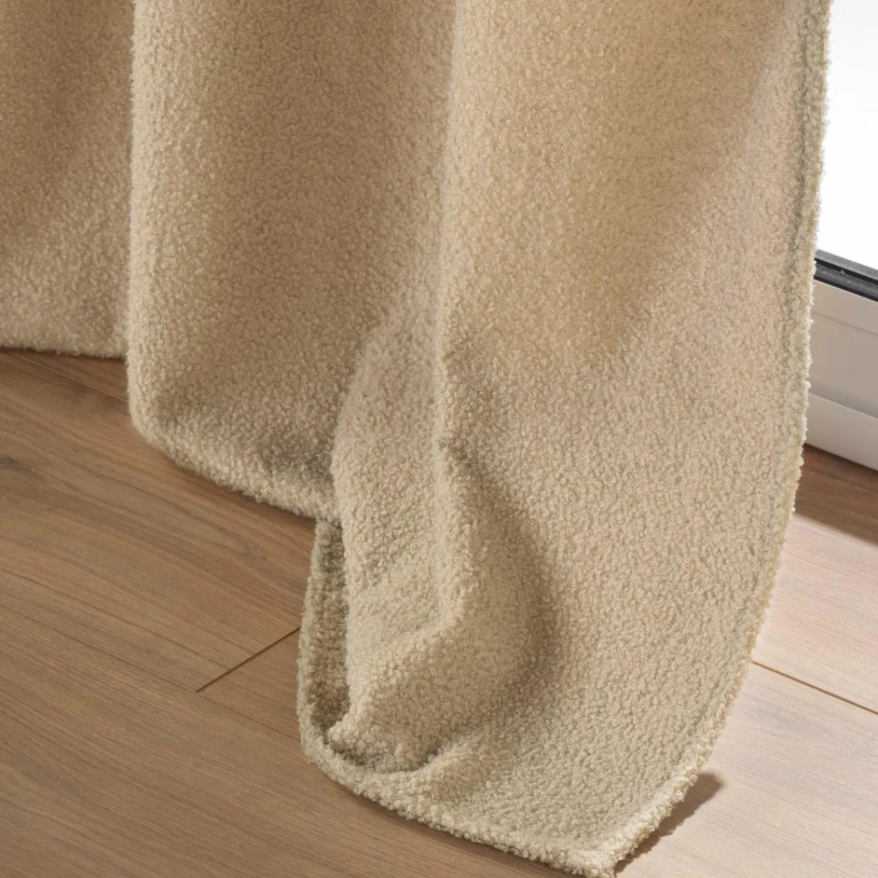 Rideau|DOUCEUR D'INTERIEUR Rideau bouclette (140 x 240 cm) Wooly Beige