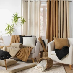 Rideau|DOUCEUR D'INTERIEUR Rideau bouclette (140 x 240 cm) Wooly Camel