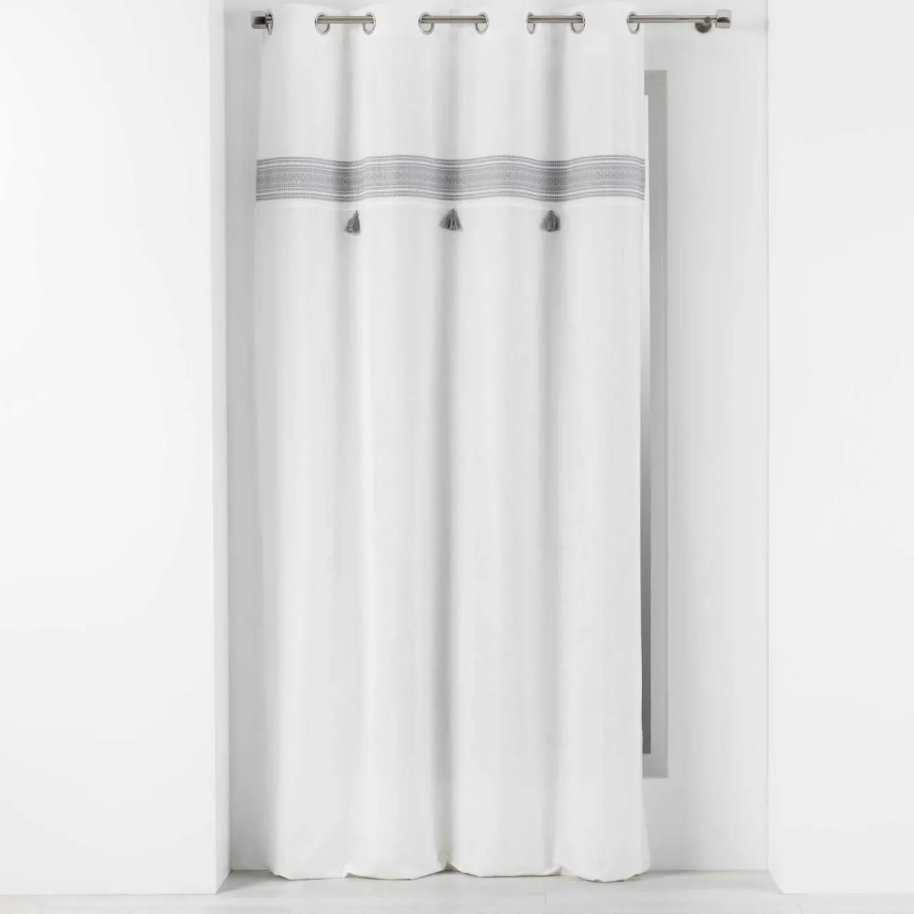 Rideau|DOUCEUR D'INTERIEUR Rideau coton (140 x 240 cm) Amaya Gris