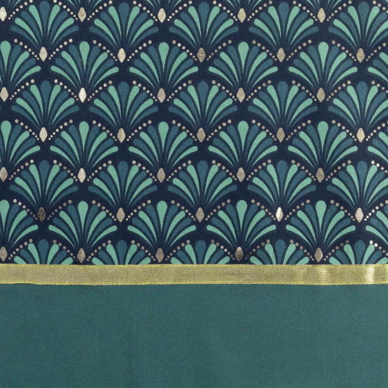 Rideau|DOUCEUR D'INTERIEUR Rideau coton (140 x 240 cm) Artchic Bleu canard