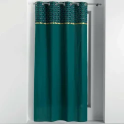 Rideau|DOUCEUR D'INTERIEUR Rideau coton (140 x 240 cm) Artchic Bleu canard