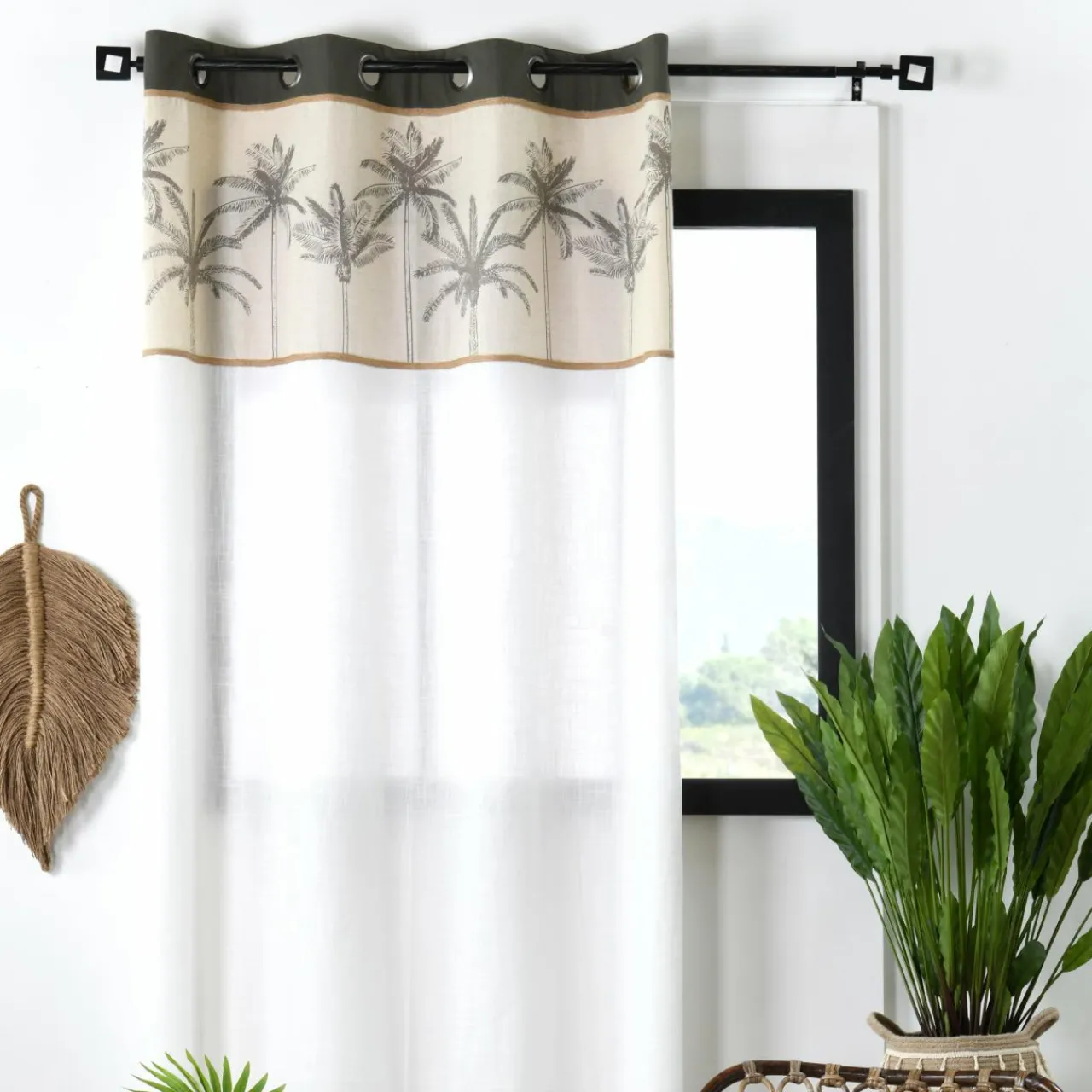 Rideau|LOVELY CASA Rideau coton (140 x 260 cm) Bako Beige