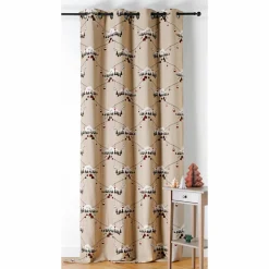 Rideau|LINDER Rideau coton (140 x 260 cm) Chamonix Rouge