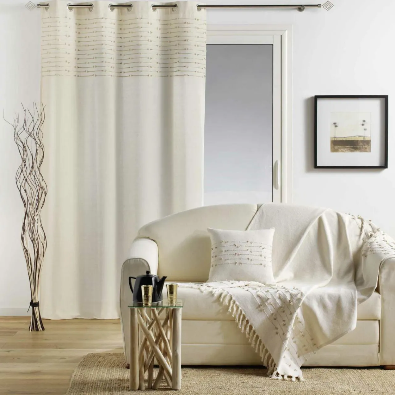 Rideau|DOUCEUR D'INTERIEUR Rideau coton (140 x 240 cm) Golden Sunset Or