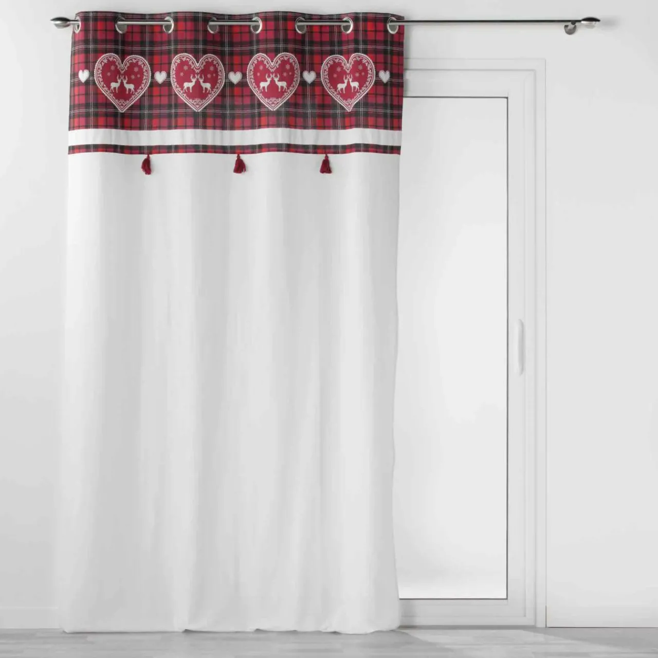 Rideau|DOUCEUR D'INTERIEUR Rideau coton (140 x 240 cm) Heidi Rouge