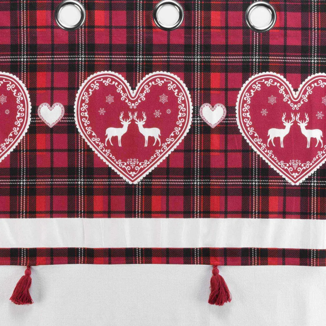 Rideau|DOUCEUR D'INTERIEUR Rideau coton (140 x 240 cm) Heidi Rouge