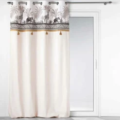 Rideau|DOUCEUR D'INTERIEUR Rideau coton (140 x 240 cm) Kenya lodge Ecru