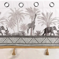 Rideau|DOUCEUR D'INTERIEUR Rideau coton (140 x 240 cm) Kenya lodge Ecru