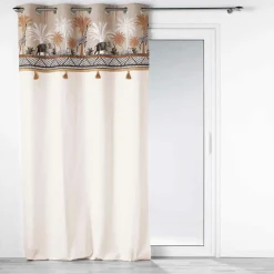 Rideau|DOUCEUR D'INTERIEUR Rideau coton (140 x 240 cm) Kenya lodge Taupe