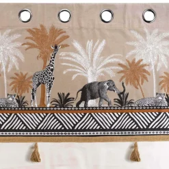 Rideau|DOUCEUR D'INTERIEUR Rideau coton (140 x 240 cm) Kenya lodge Taupe