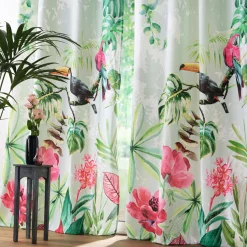 Rideau|DOUCEUR D'INTERIEUR Rideau coton (140 x 260 cm) Louisiane Vert