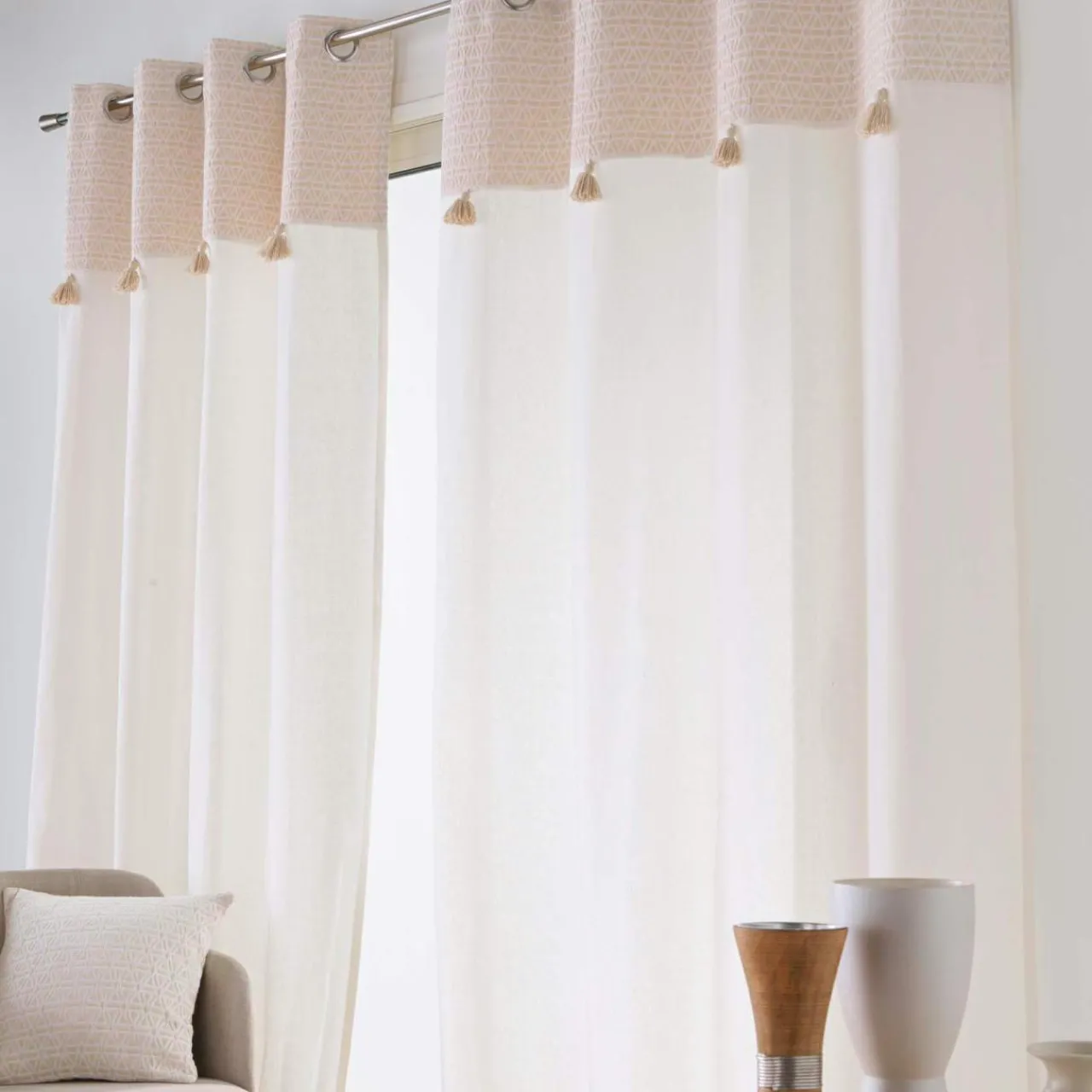 Rideau|douceur d'intu017drieur Rideau coton (140 x 240 cm) Milano Beige