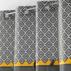 Rideau|DOUCEUR D'INTERIEUR Rideau coton (140 x 240 cm) Neo Casa Gris