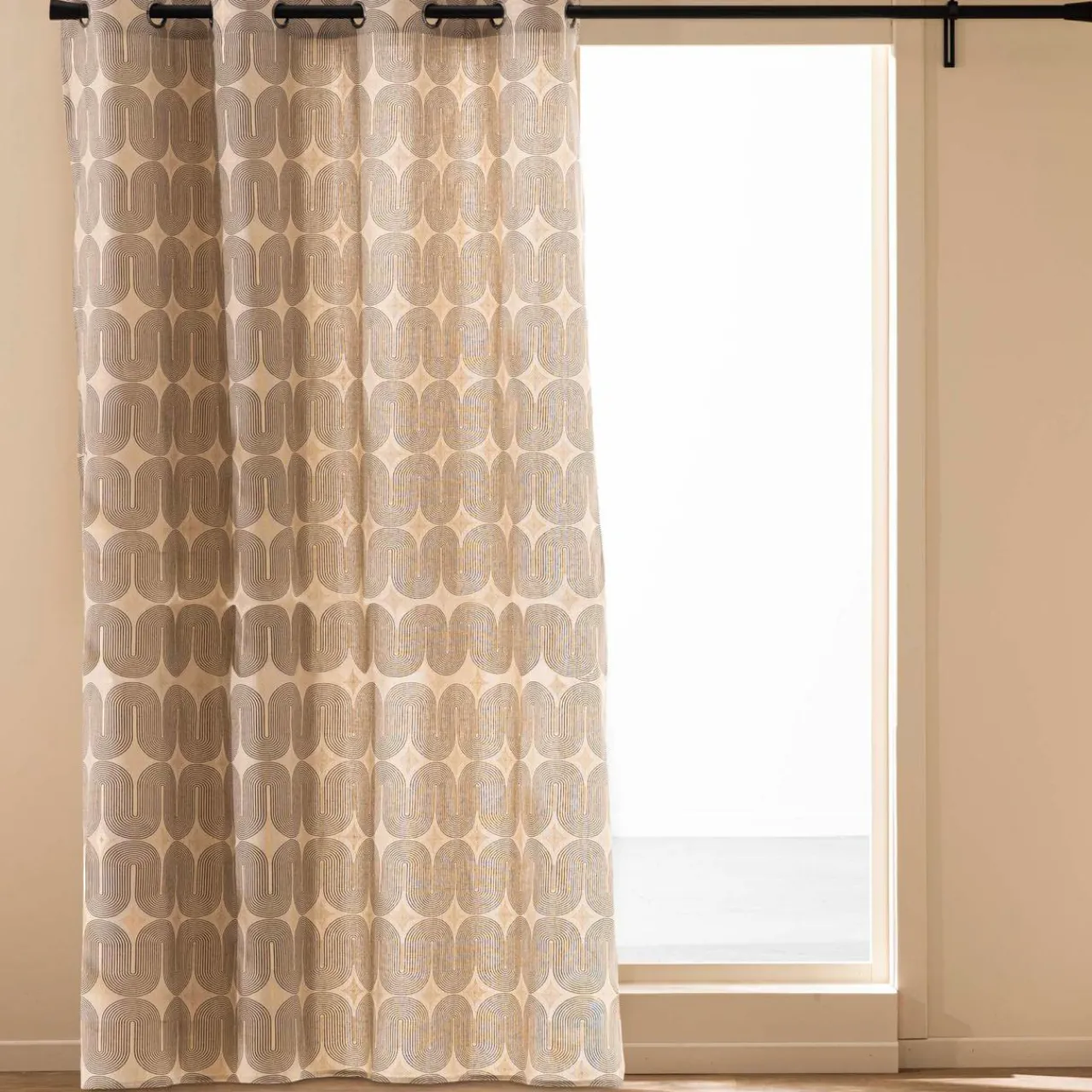 Rideau|douceur d'intu017drieur Rideau coton (140 x 280 cm) Ondine Noir