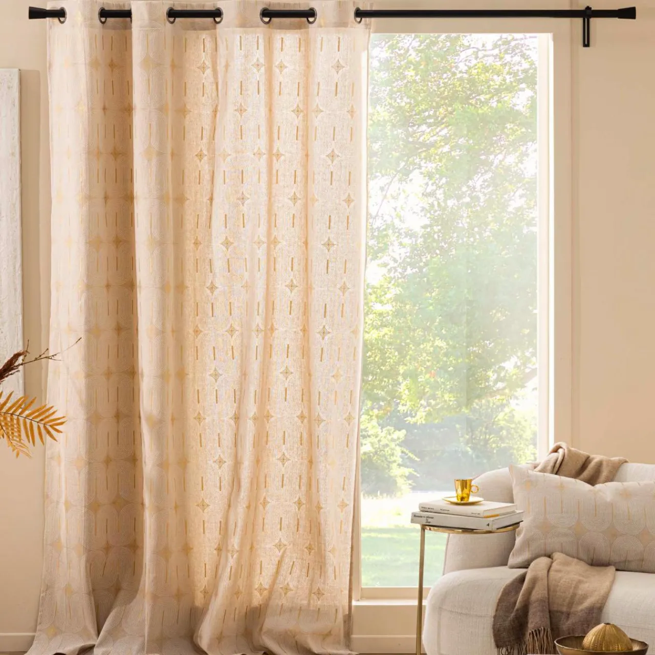 Rideau|douceur d'intu017drieur Rideau coton (140 x 280 cm) Ondine Blanc