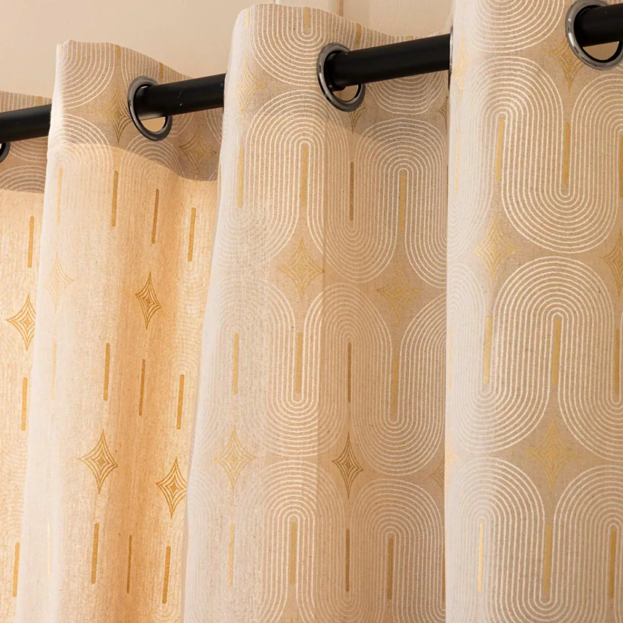 Rideau|douceur d'intu017drieur Rideau coton (140 x 280 cm) Ondine Blanc