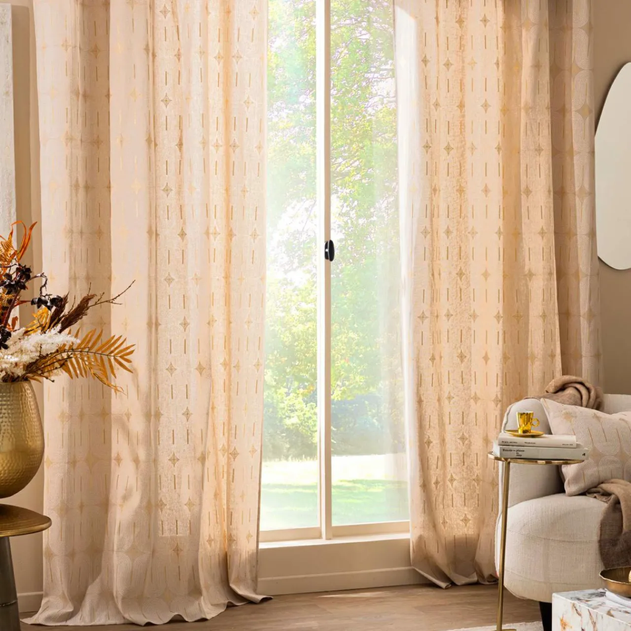 Rideau|douceur d'intu017drieur Rideau coton (140 x 280 cm) Ondine Blanc