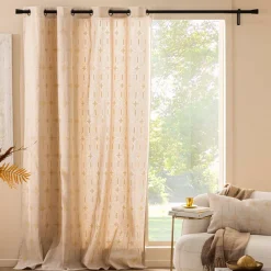 Rideau|douceur d'intu017drieur Rideau coton (140 x 240 cm) Ondine Blanc