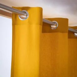 Rideau|EMINZA Rideau coton (140 x 260 cm) Pixel Jaune moutarde