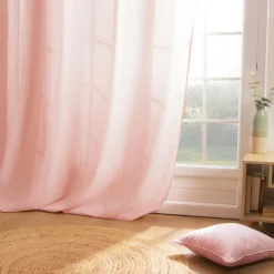 Rideau|EMINZA Rideau coton (140 x 260 cm) Pixel Rose poudré