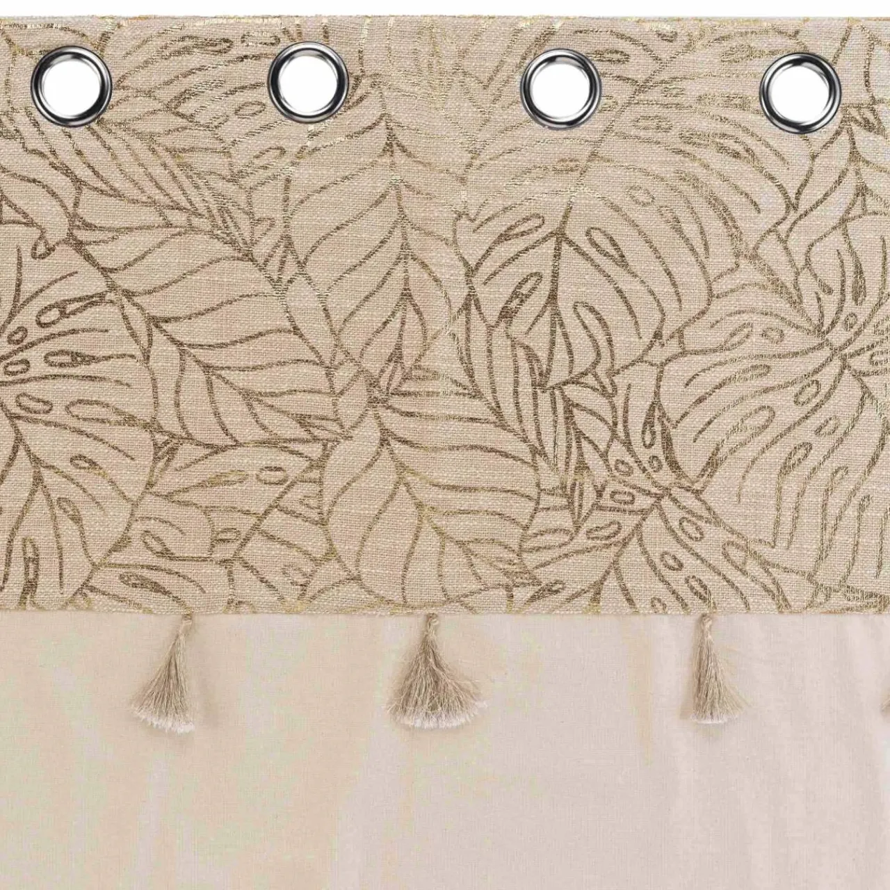 Rideau|DOUCEUR D'INTERIEUR Rideau coton (140 x 240 cm) Solea Or