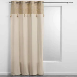 Rideau|DOUCEUR D'INTERIEUR Rideau coton (140 x 240 cm) Sultan Ecru