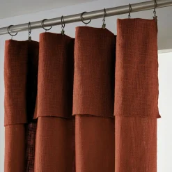Rideau|L'EFFET PAPILLON Rideau coton ajustable (140 x max 270 cm) Sixtine Terracotta
