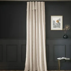 Rideau|L'EFFET PAPILLON Rideau coton ajustable (140 x max 270 cm) Sixtine Beige