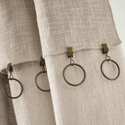 Rideau|L'EFFET PAPILLON Rideau coton ajustable (140 x max 270 cm) Sixtine Beige