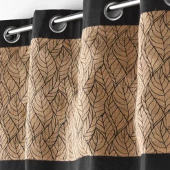 Rideau|EMINZA Rideau coton et jute (140 x 280 cm) Nama Noir