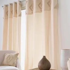 Rideau|douceur d'intu017drieur Rideau coton tufté (140 x 240 cm) Kamary Beige