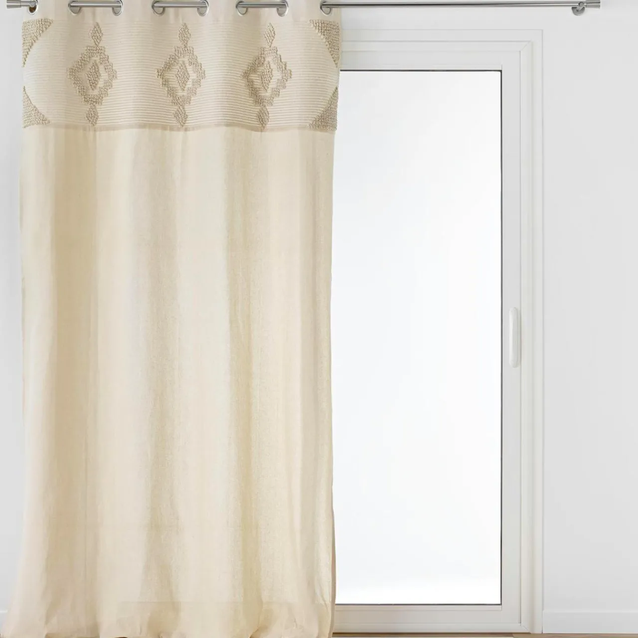 Rideau|douceur d'intu017drieur Rideau coton tufté (140 x 240 cm) Kamary Beige