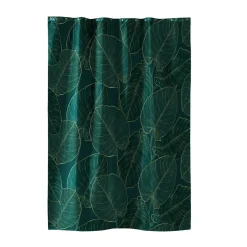 Accessoire Salle De Bain|Rideau De Douche|douceur d'intu017drieur Rideau de douche à anneaux (180 x 200 cm) Jade Vert
