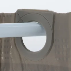Accessoire Salle De Bain|Rideau De Douche|TENDANCE Rideau de douche avec œillets integrés (180 x 200 cm) Carrés Taupe