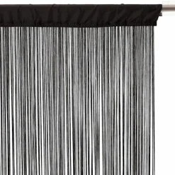 Rideau|ATMOSPHERA Rideau de fil (90 x H200 cm) Uni Noir