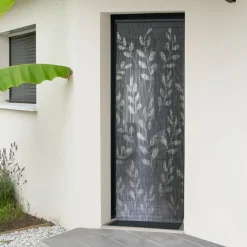 Rideau|LUANCE Rideau de porte bambou (90 x 200 cm) Eucalyptus Gris