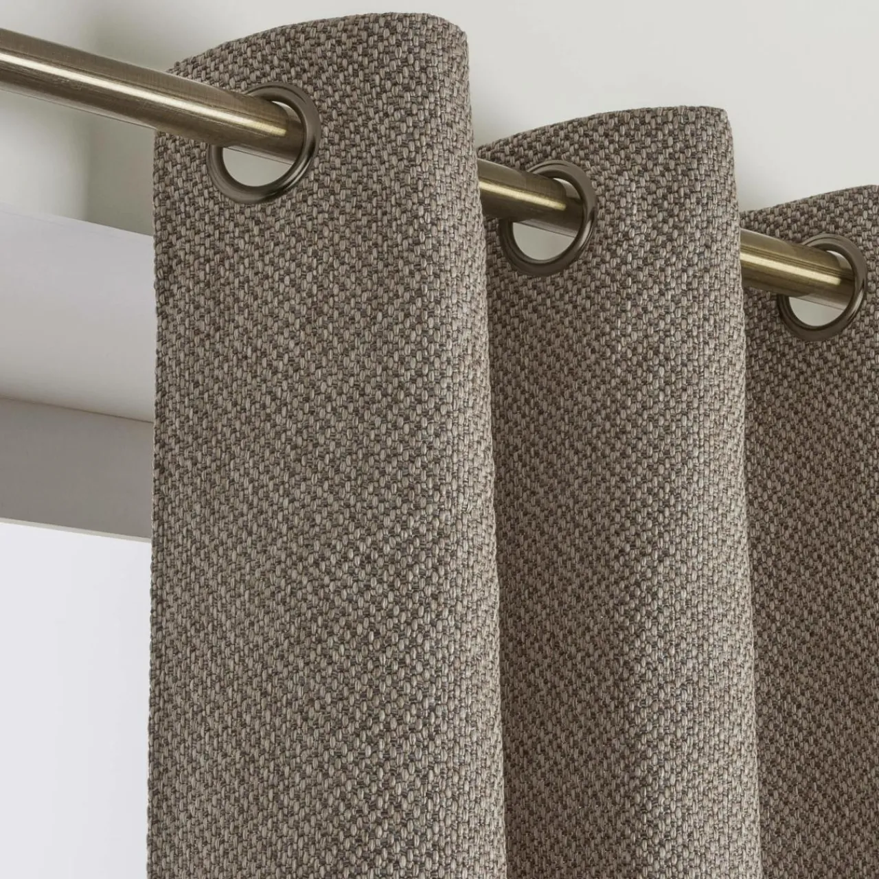 Rideau|EMINZA Rideau effet chiné (140 x 180 cm) James galet Gris