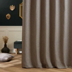 Rideau|EMINZA Rideau effet chiné (180 x 260 cm) James galet Gris