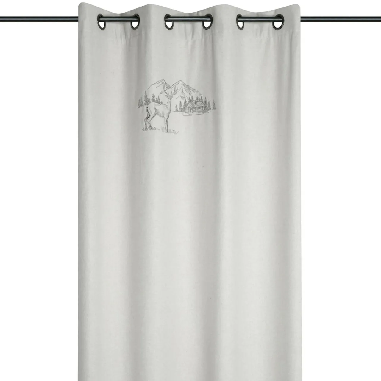 Rideau|STOF Rideau effet laine (135 x 260 cm) Planay Ecru