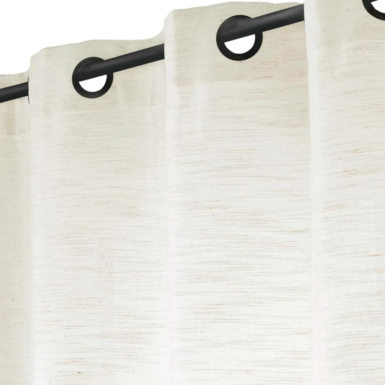 Rideau|douceur d'intu017drieur Rideau effet lin tissé (140 x 260 cm) Nando Ecru