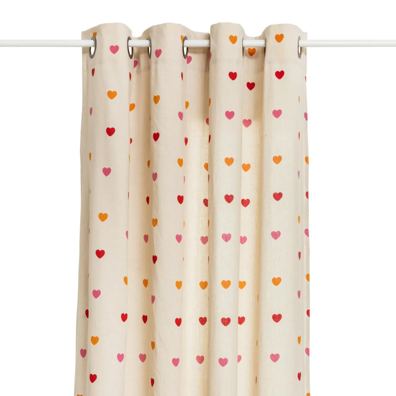 Rideau Enfant|Rideau Enfant|Atmosphera cru017dateur d'intu017drieur for kids Rideau enfant coton recyclé (140 x 260 cm) Amour Multicolore