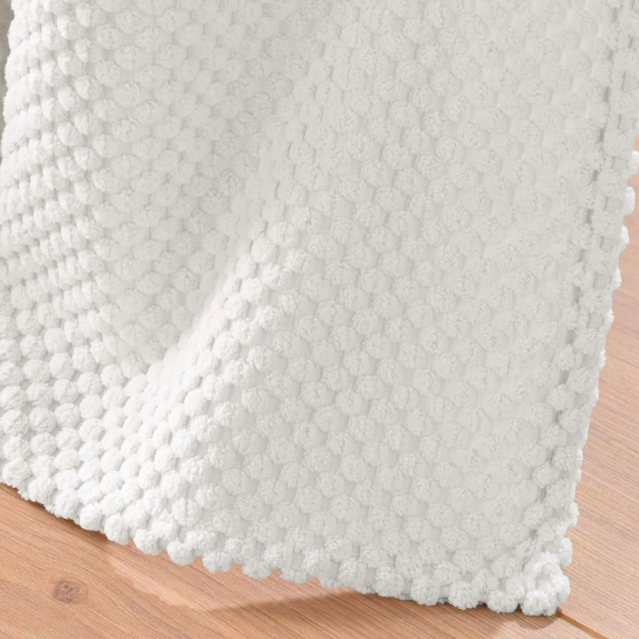 Rideau|douceur d'intu017drieur Rideau flanelle relief (140 x 260 cm) Java Blanc