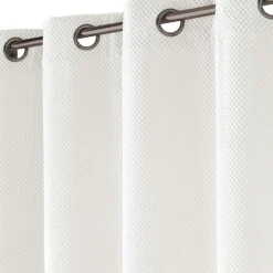 Rideau|douceur d'intu017drieur Rideau flanelle relief (140 x 260 cm) Java Blanc