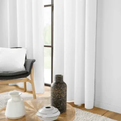 Rideau|douceur d'intu017drieur Rideau flanelle relief (140 x 260 cm) Java Blanc