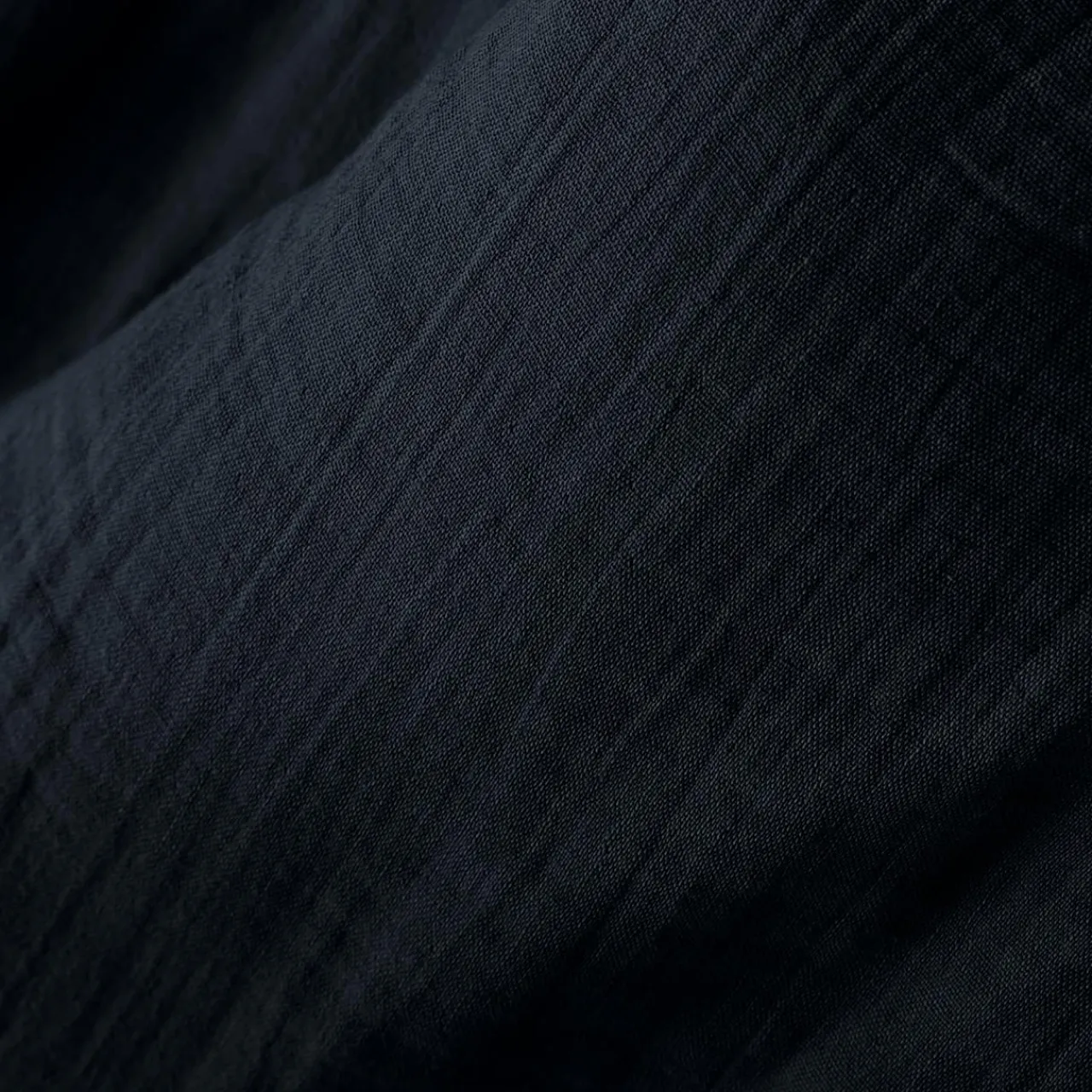 Rideau|EMINZA Rideau gaze de coton ajustable (180 x max 300 cm) Gaïa Bleu nuit