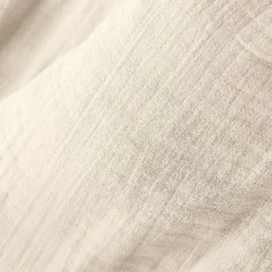 Rideau|EMINZA Rideau gaze de coton ajustable (280 x max 300 cm) Gaïa pampa Beige