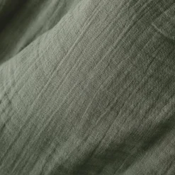 Rideau|EMINZA Rideau gaze de coton galon fronceur (180 x 240 cm) Gaïa Vert romarin